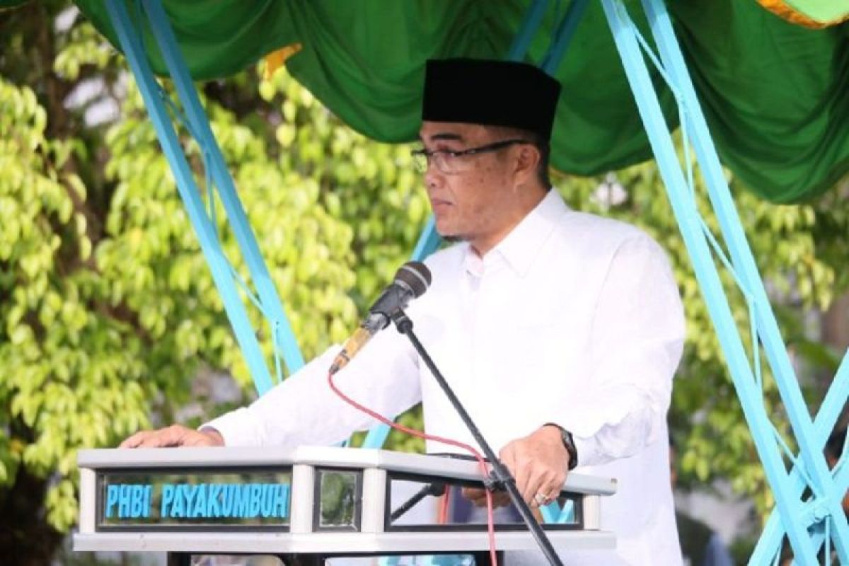 Pesan Rida Ananda dalam Shalat Ied perdananya sebagai Pj Wali Kota Payakumbuh