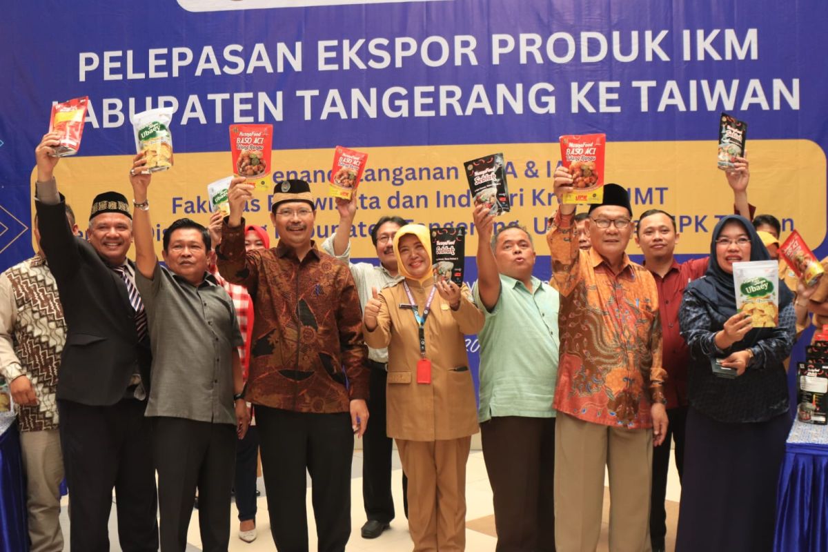 Pemkab Tangerang lepas ekspor produk Industri Kecil Menengah ke Taiwan