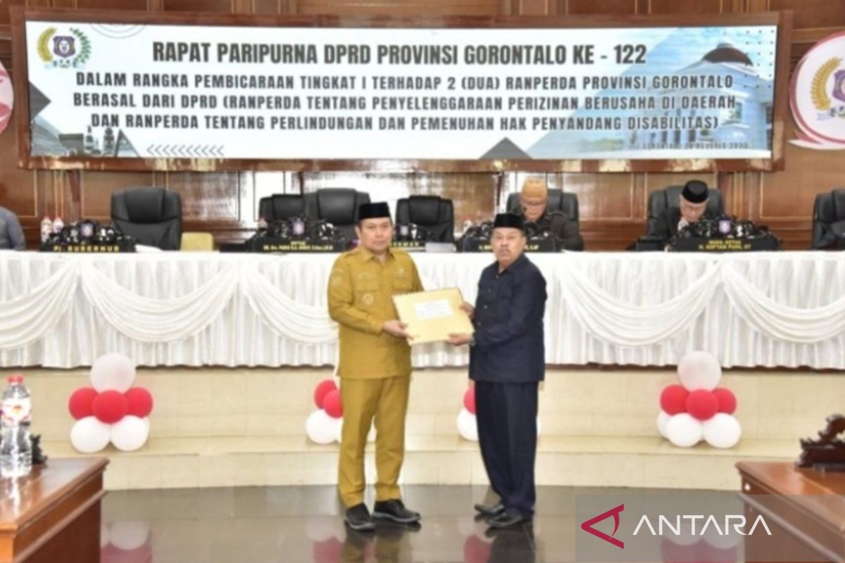 DPRD Gorontalo usul raperda izin berusaha dan perlindungan disabilitas