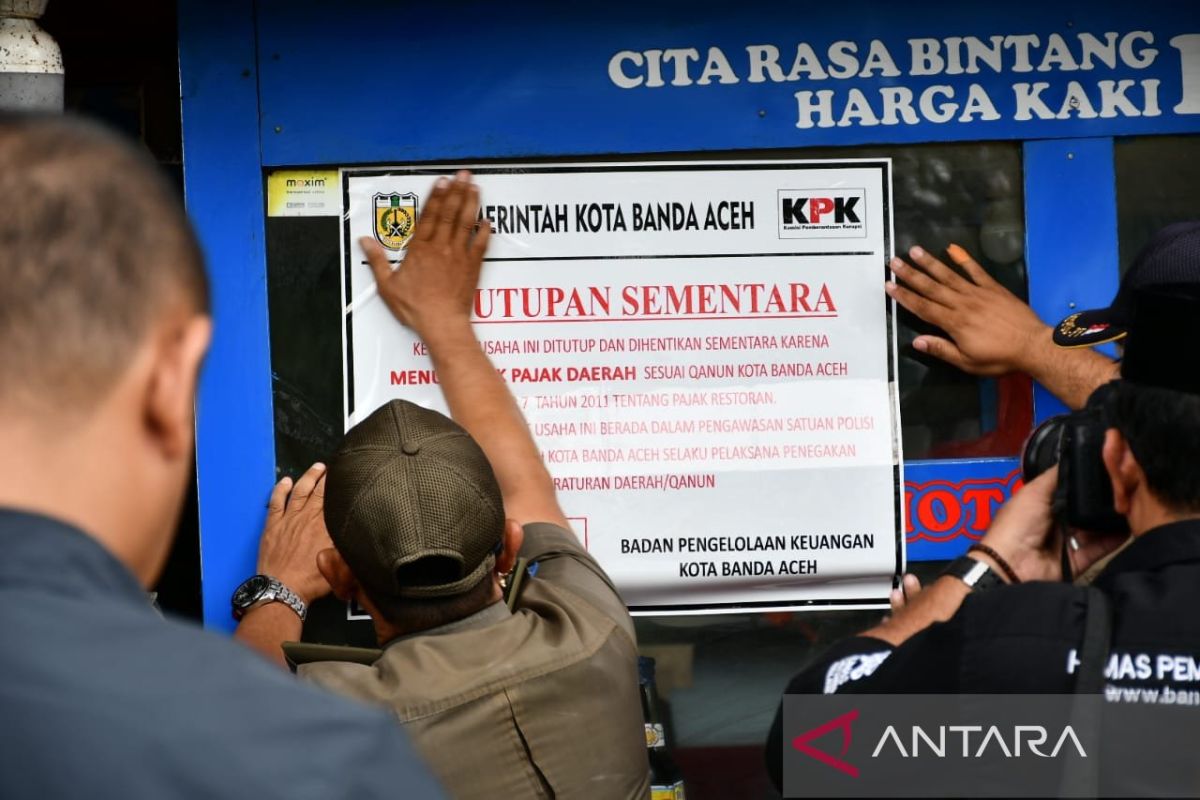 Pemko Banda Aceh tutup lima usaha menunggak pajak