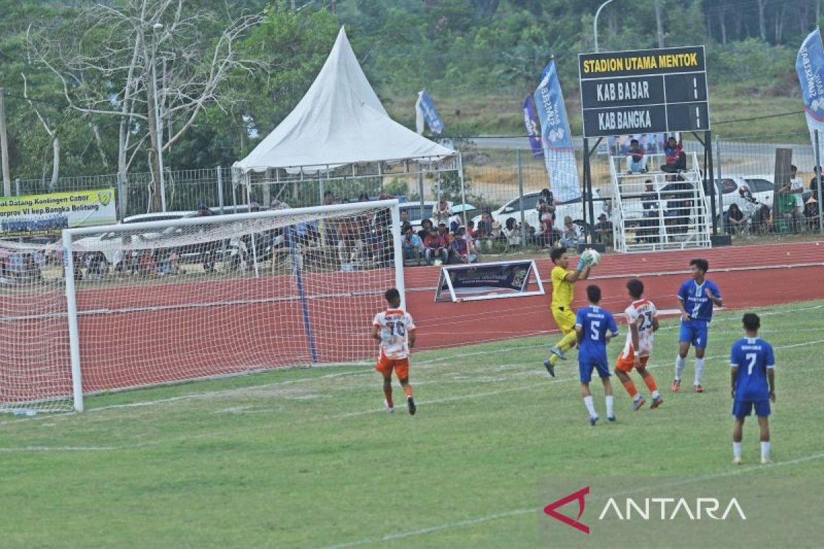 Bangka Barat ke final sepak bola Porprov VI Babel usai menang drama adu penalti atas Bangka