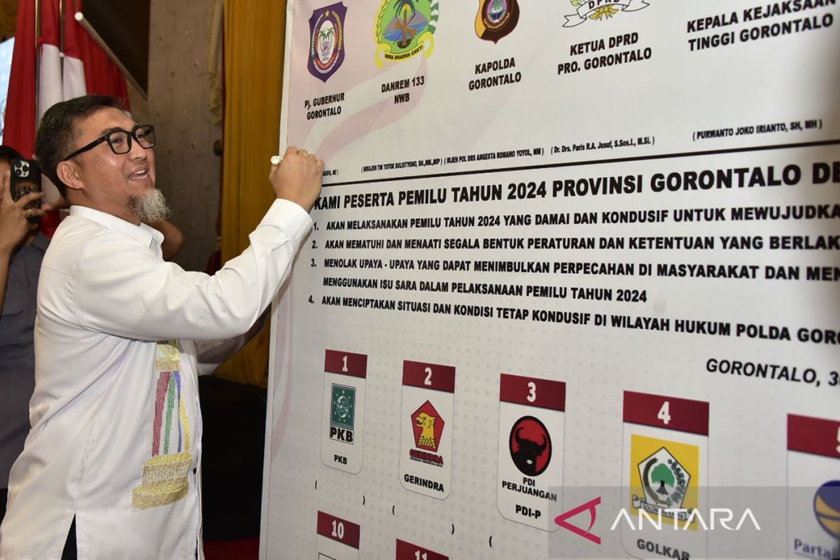 Sekda: Pemilu damai harus diwujudkan di Gorontalo