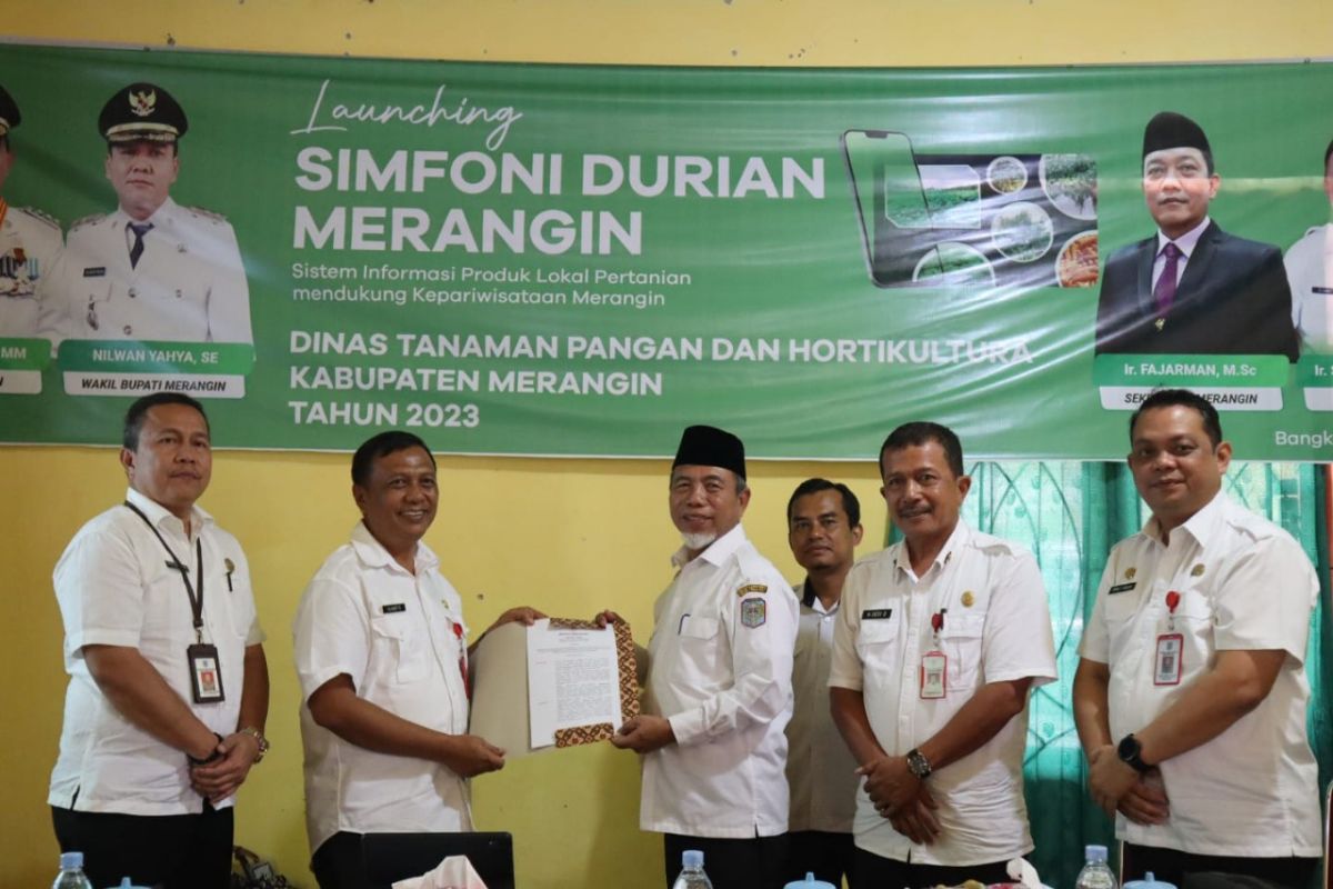 Bupati Kabupaten Merangin launching aplikasi simfoni durian