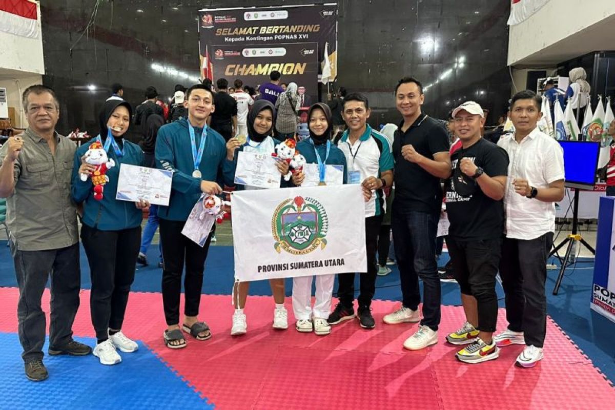 Taekwondo Sumut sudah sumbang 4 medali di Popnas XVI/2023 Palembang