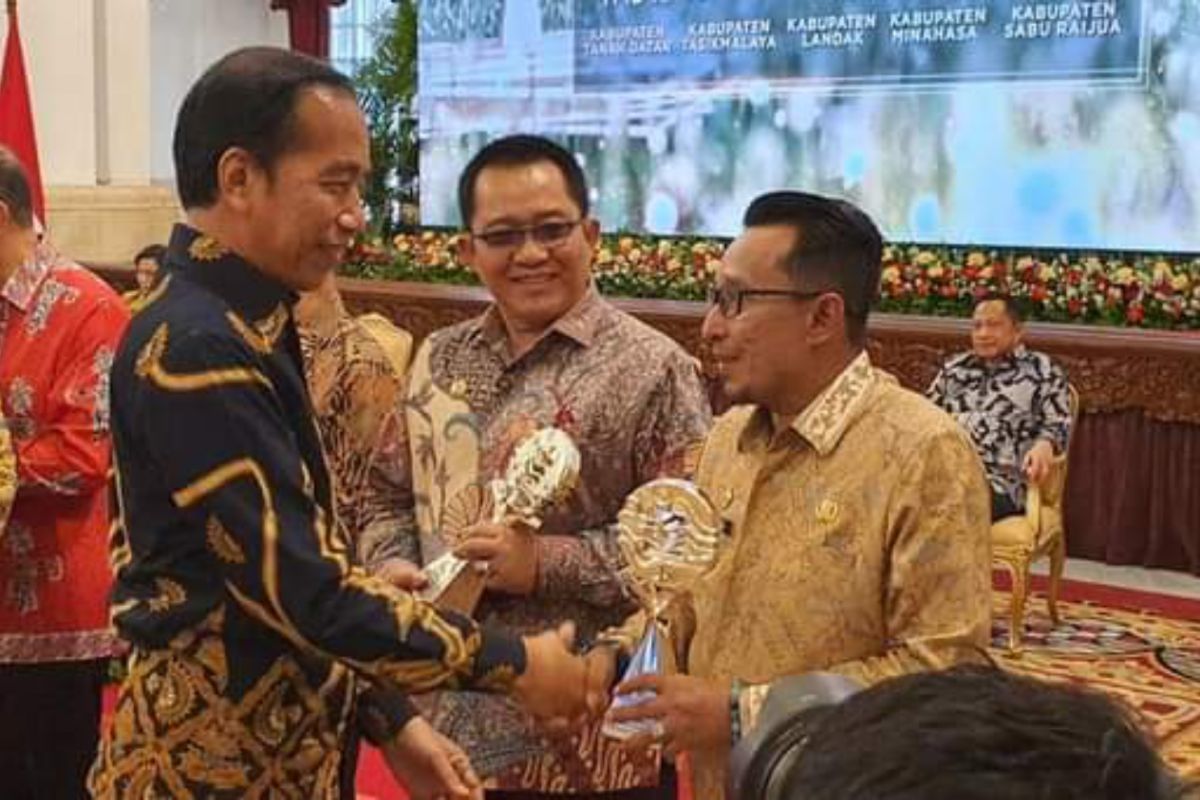Bupati Eka Putra terima penghargaan TPID award dari presiden