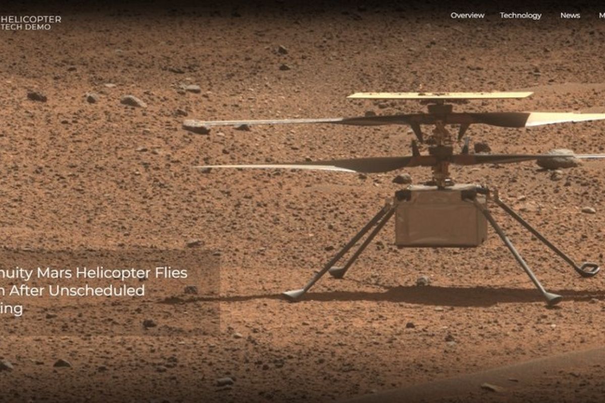 Helikopter Mars NASA rampungkan 56 penerbangan di Planet Merah
