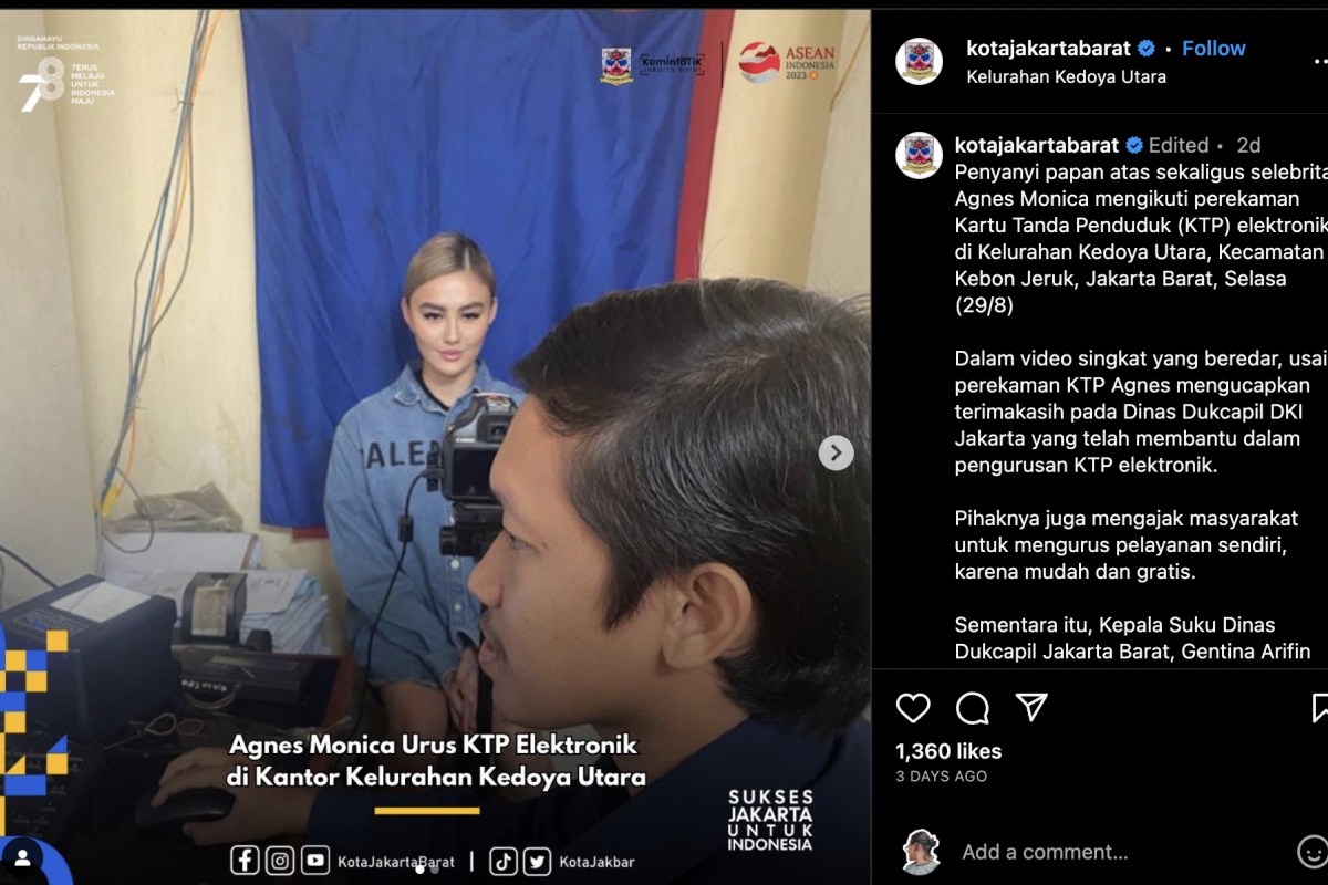 Agnez Mo yang foto KTP di kelurahan: Urus sendiri mudah dan gratis