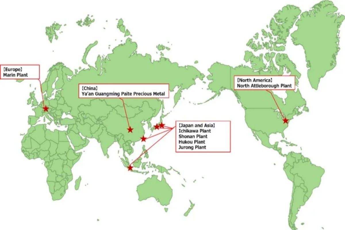 TANAKA Precious Metals to Establish Global Recycling Network, Promoting Worldwide Recycling of Precious Metals