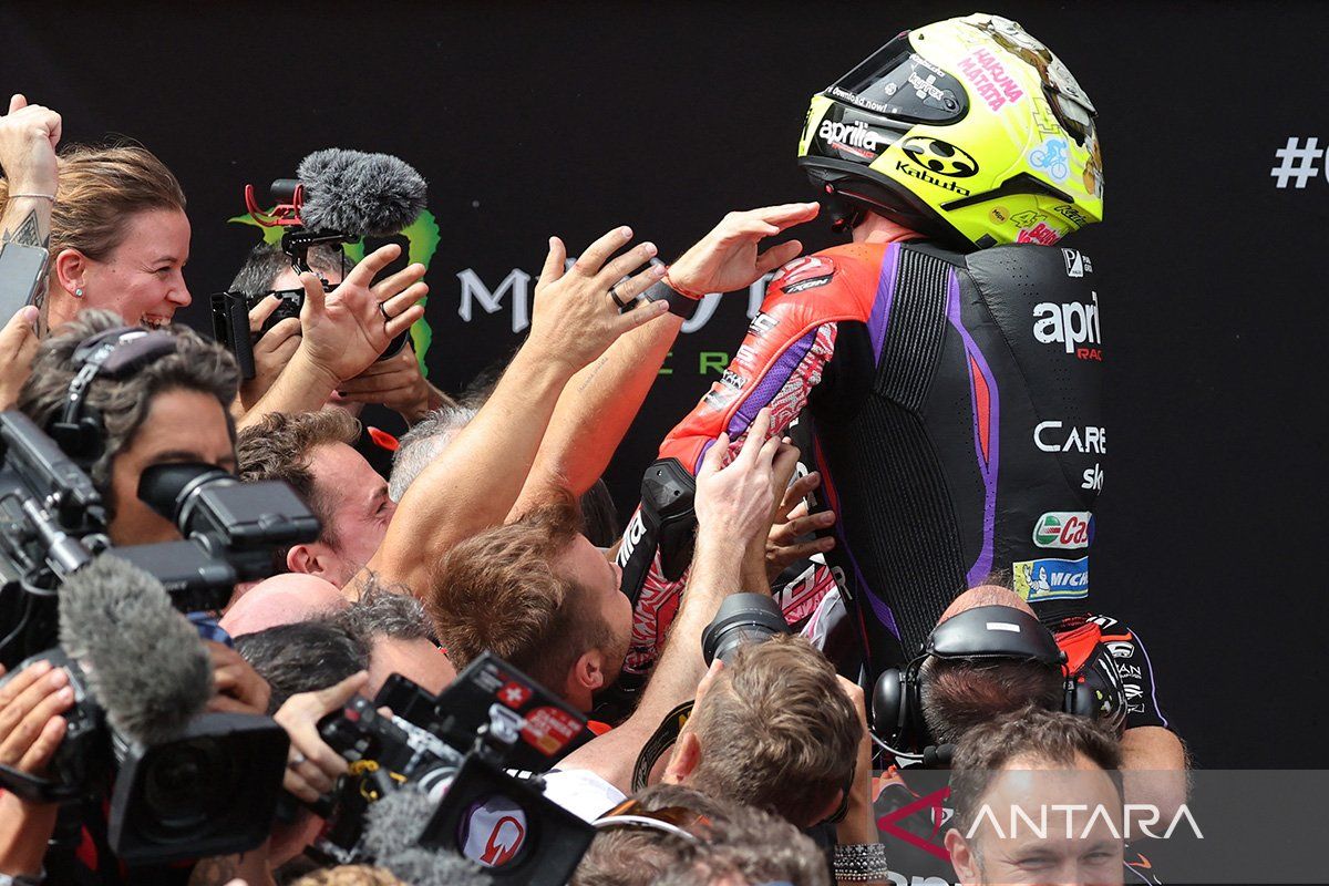 Aleix Espargaro juara MotoGP Catalunya, Bagnaia kecelakaan