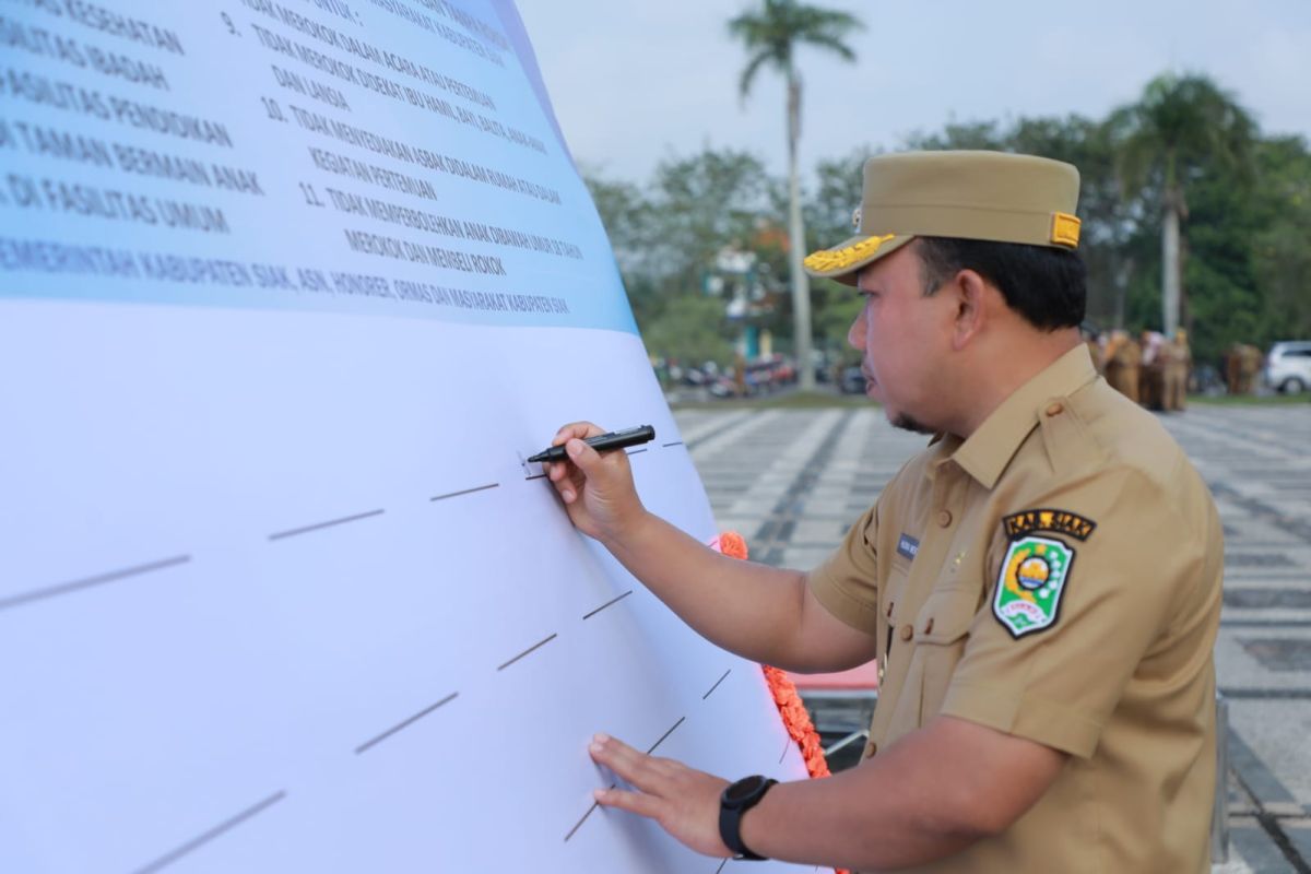 Deklarasi kawasan tanpa rokok di Siak