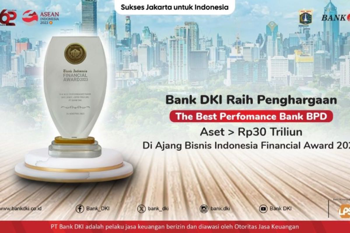 Bank DKI raih penghargaan Bisnis Indonesia Financial Award 2023