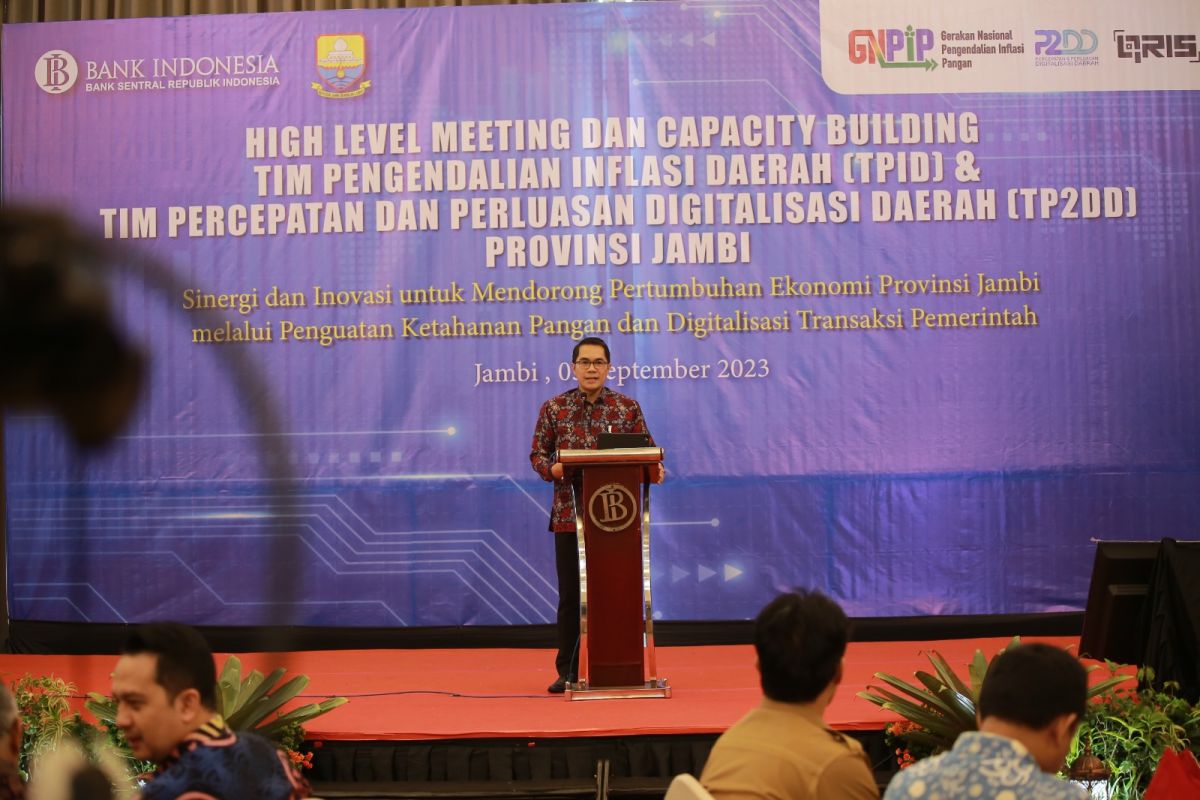 High Level Meeting TPID Jambi dan TP2DD perkuat ketahanan pangan dan digitalisasi transaksi