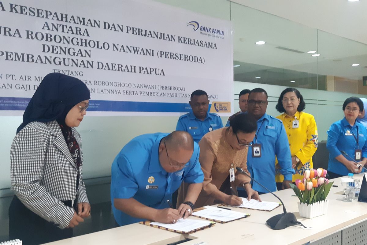 Bank Papua dan PT Air Minum Jayapura MoU terkait pengelolaan keuangan