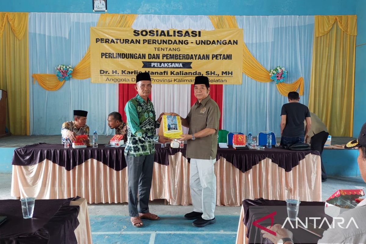 Anggota DPRD Kalsel Karlie serahkan laporan hasil reses di Kecamatan Tamban Batola