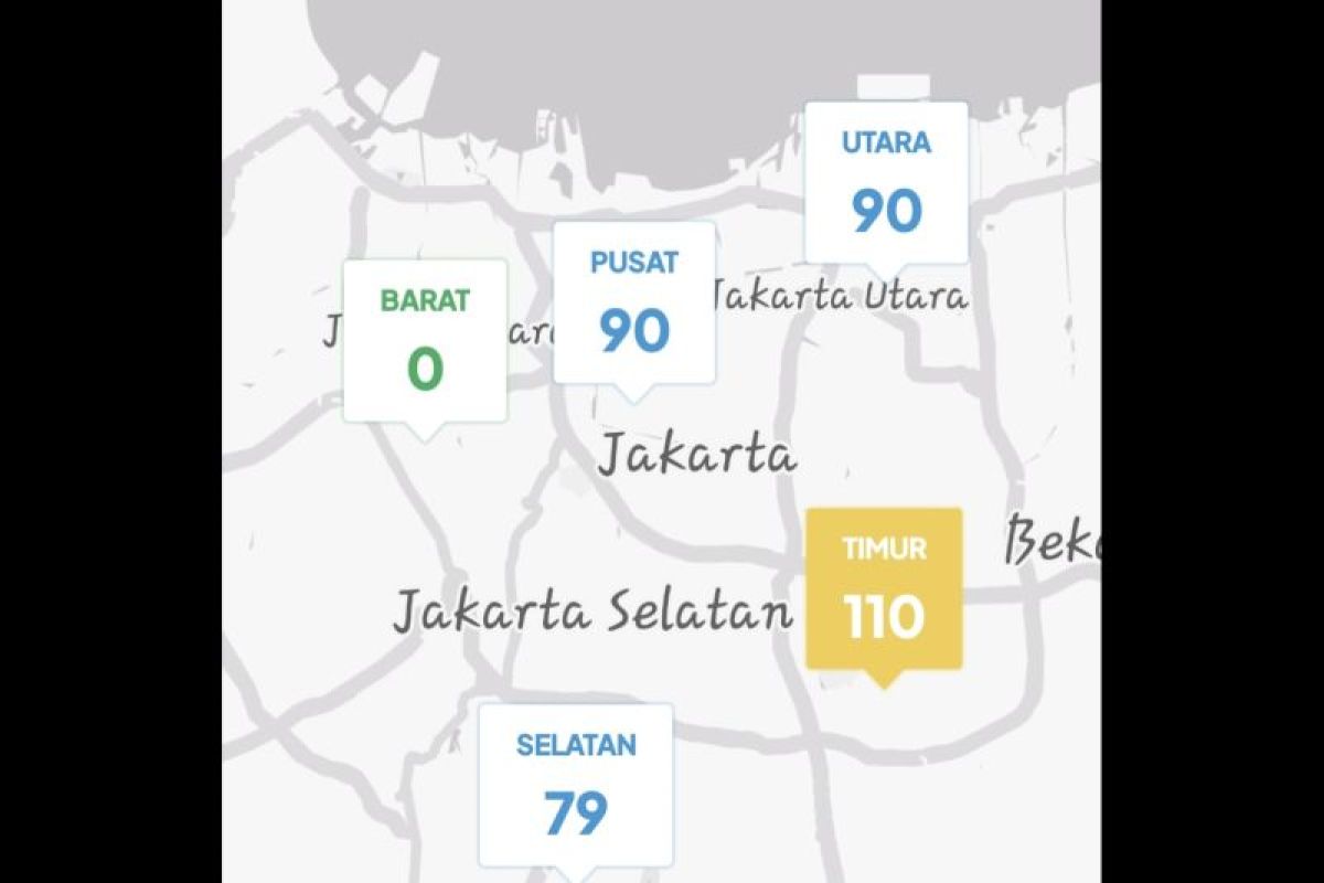 Kualitas udara di Jakarta Timur tidak sehat