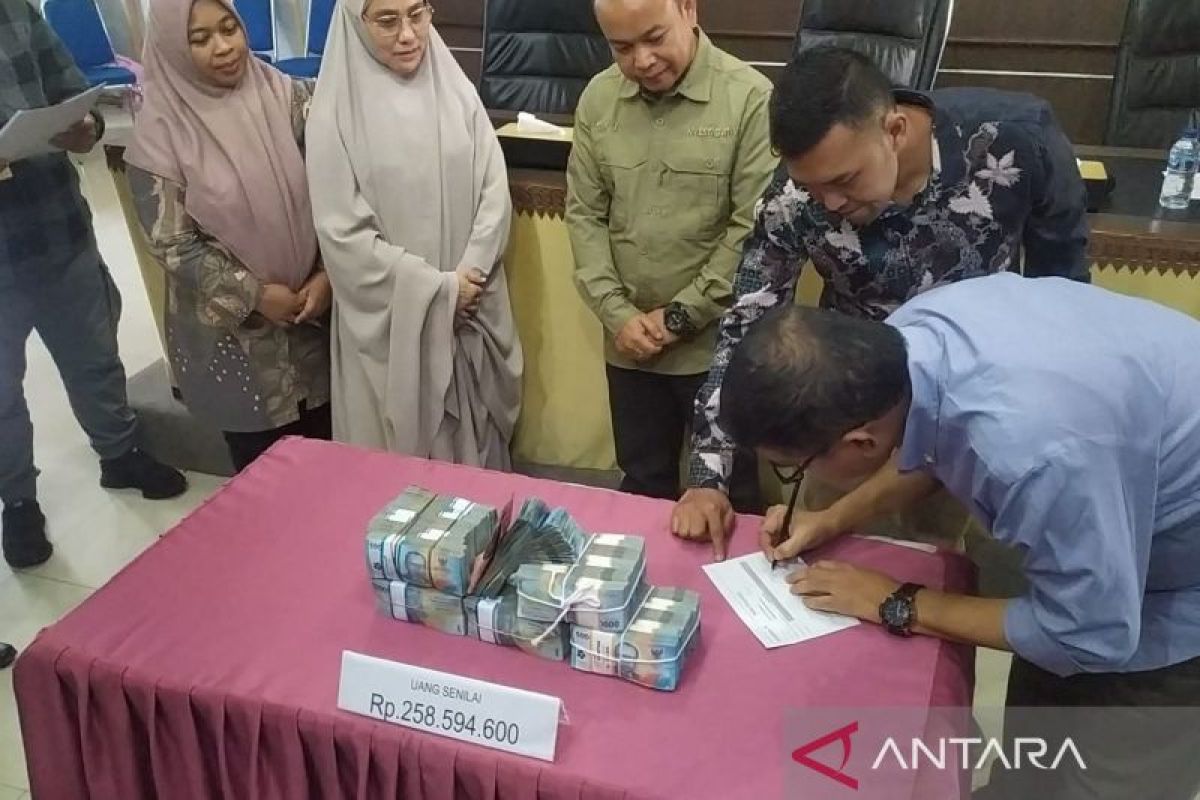 KKR Aceh kembalikan kerugian negara Rp258 juta dari kasus SPPD fiktif