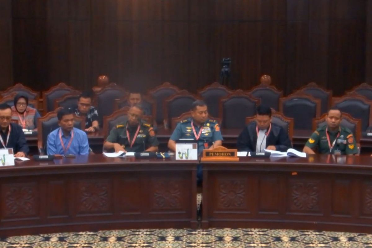 MK gelar sidang pendahuluan uji materi usia pensiun TNI jadi 60 tahun