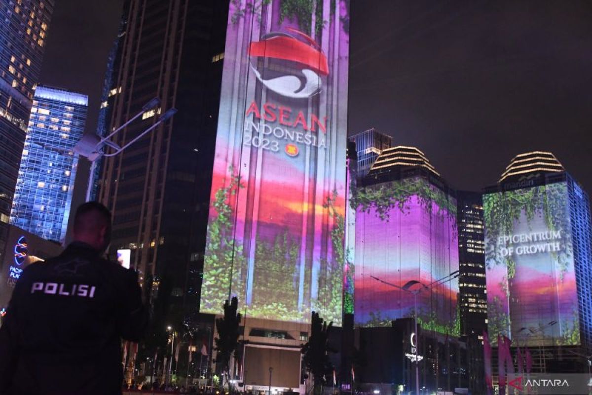 Video Mapping Gala Dinner KTT ke 43 - Antarafoto Antara Video Mapping Gala Dinner 060923 Don 1 