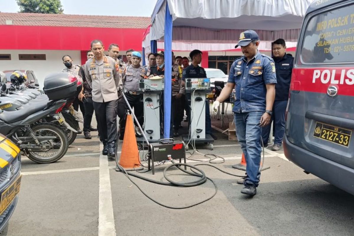 15 kendaraan dinas Polres Metro Tangerang Kota tidak lulus uji emisi