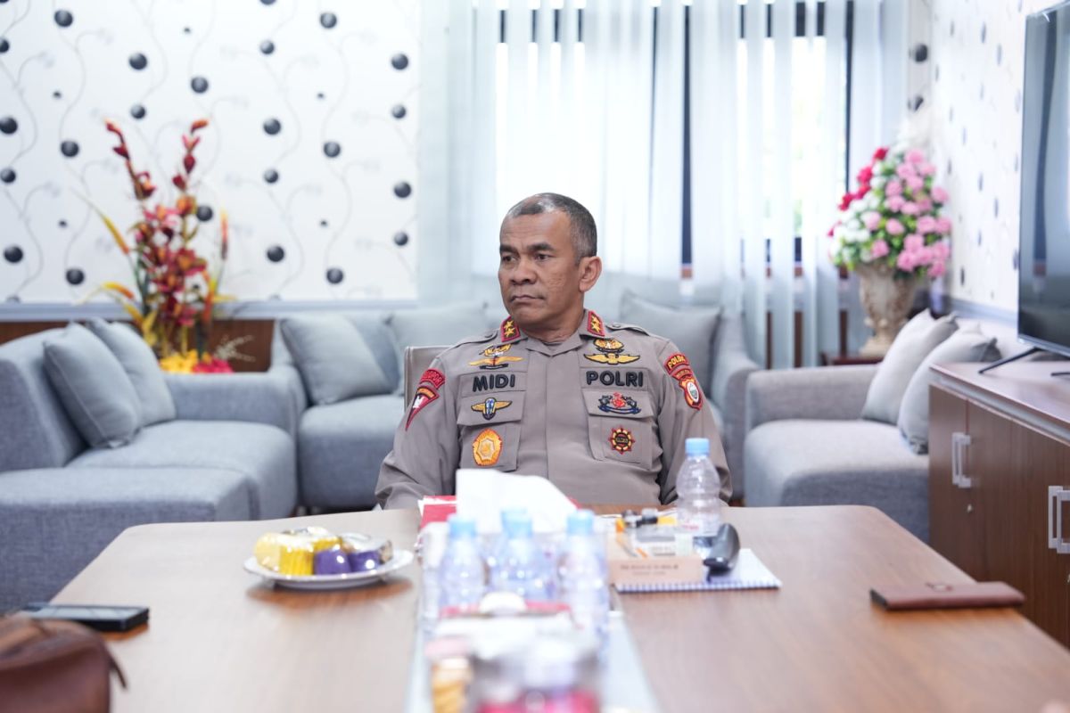Polda Maluku Utara terima audiensi KPU bahas kesiapan pemilu serentak