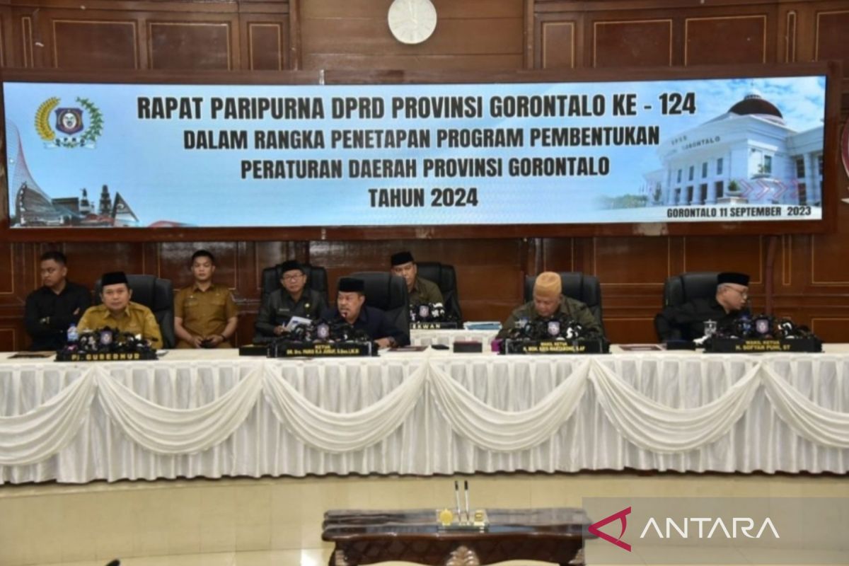 DPRD Gorontalo menetapkan program pembentukan perda