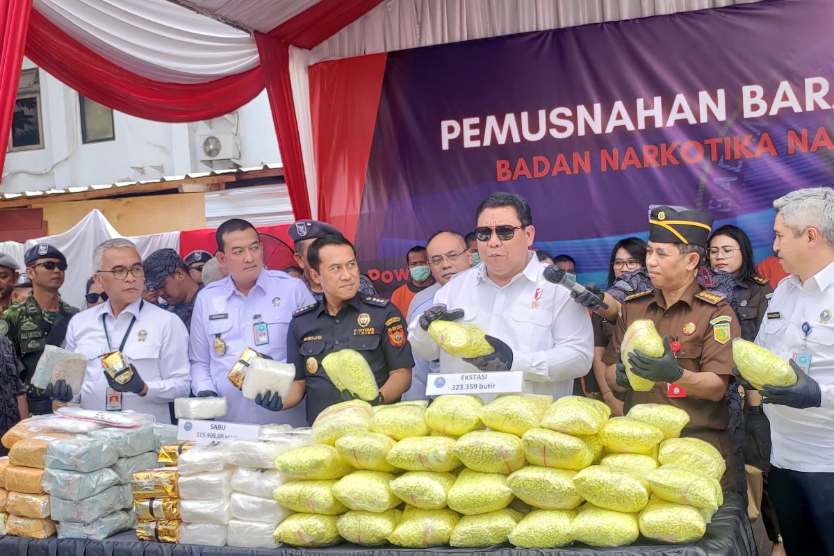 BNN musnahkan narkoba, 115,9 kilogram diantaranya sabu-sabu