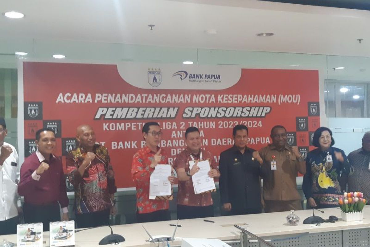 Bank Papua-Persipura tanda tangani kesepahaman sponsorship Liga 2 Indonesia