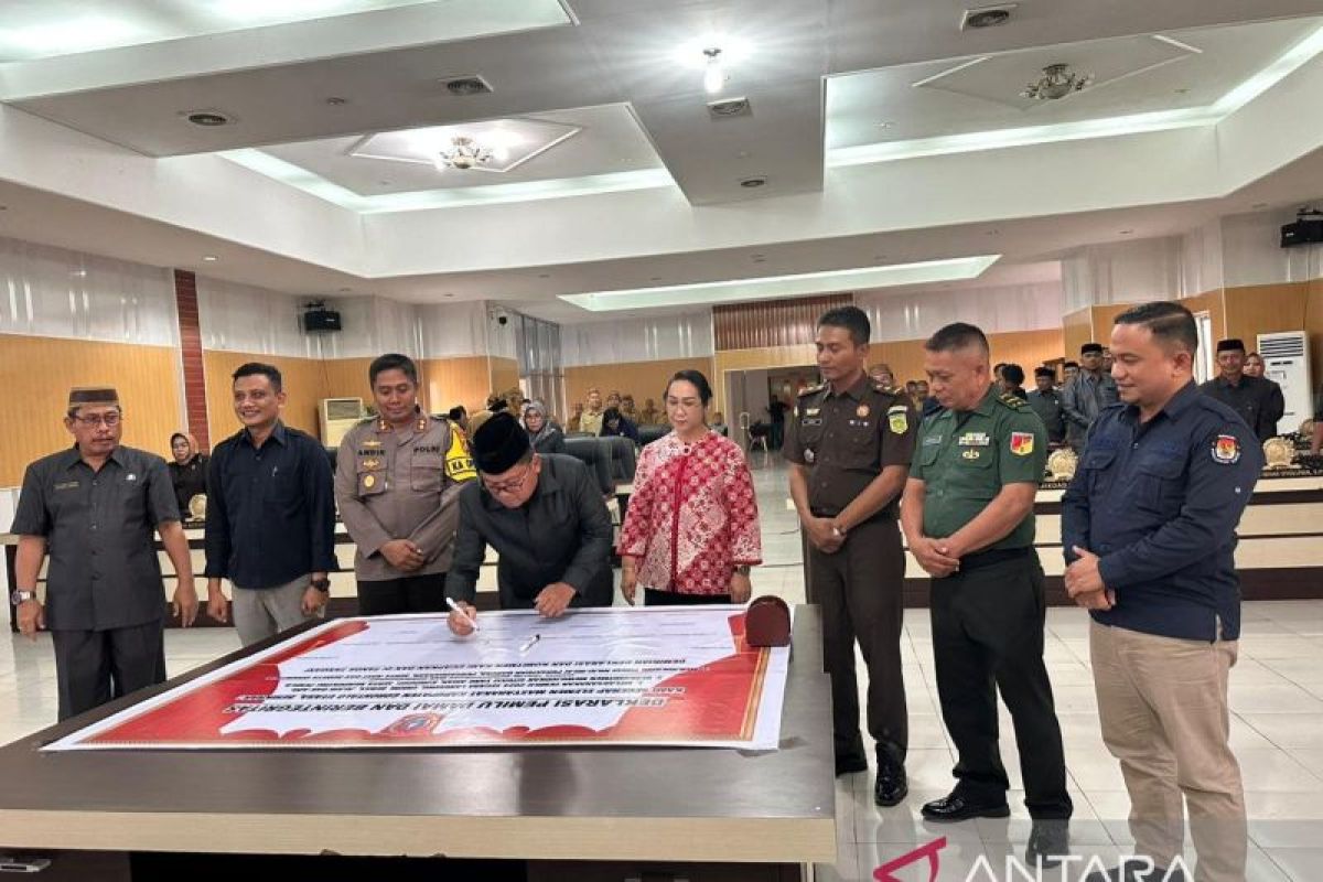 Elemen masyarakat Gorontalo Utara deklarasi pemilu damai berintegritas