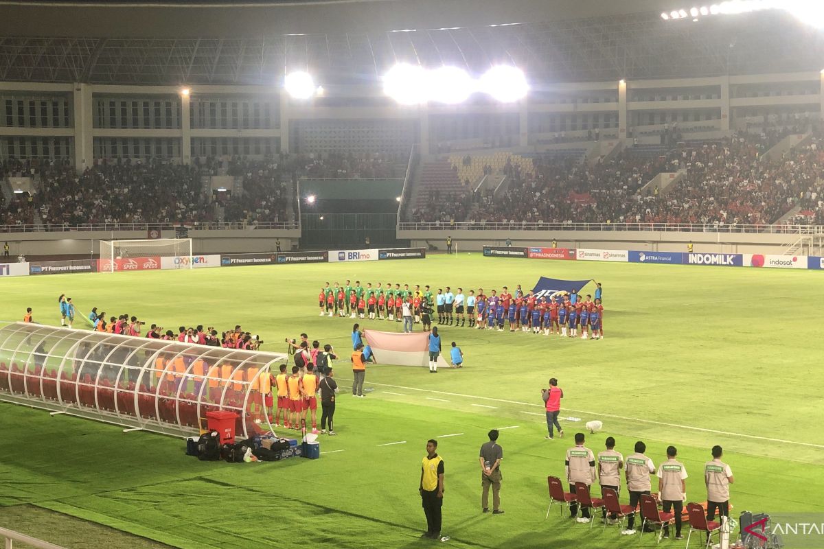 Timnas  Indonesia unggul 1-0 di babak pertama vs Turkmenistan