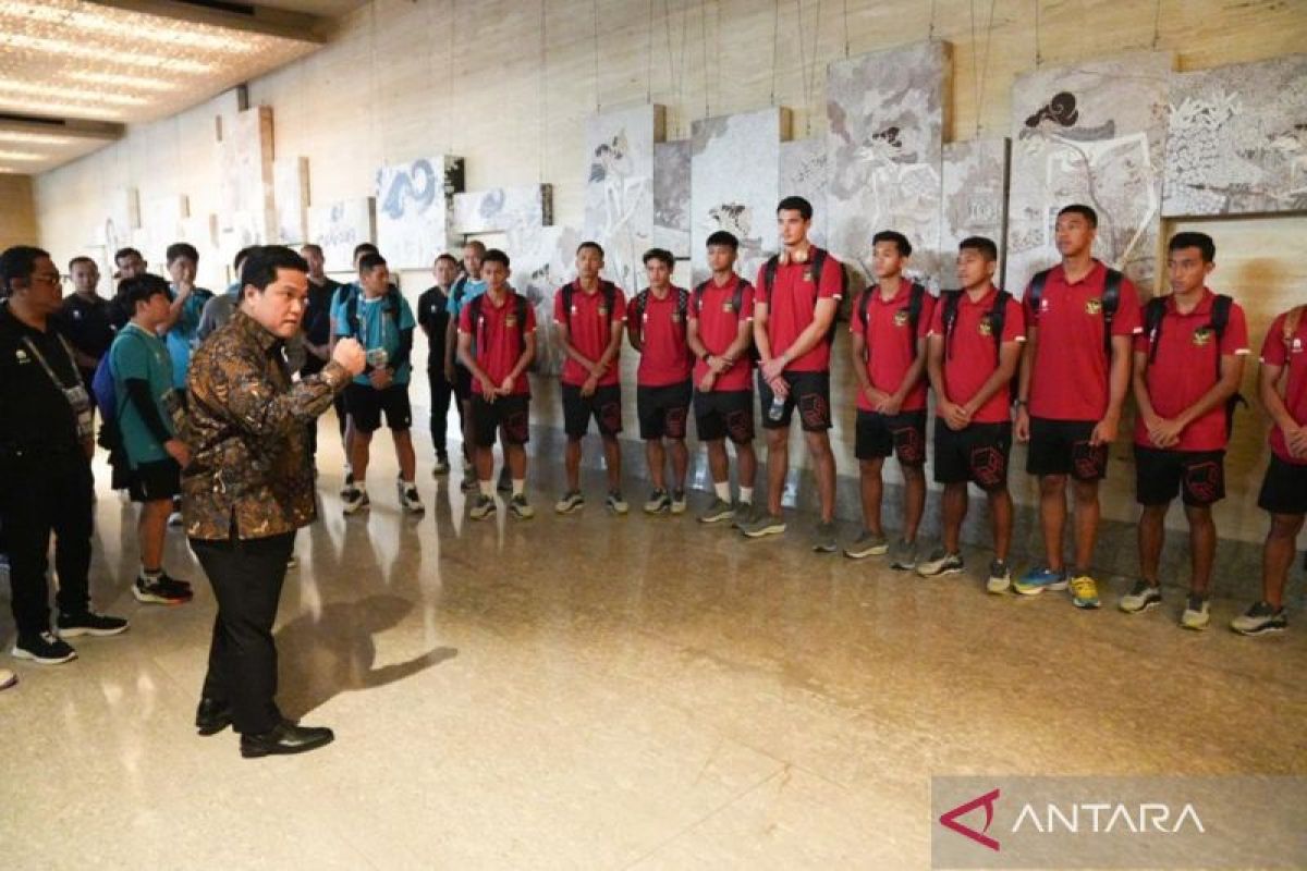 Erick Thohir beri motivasi timnas U-23 jelang lawan Turkmenistan