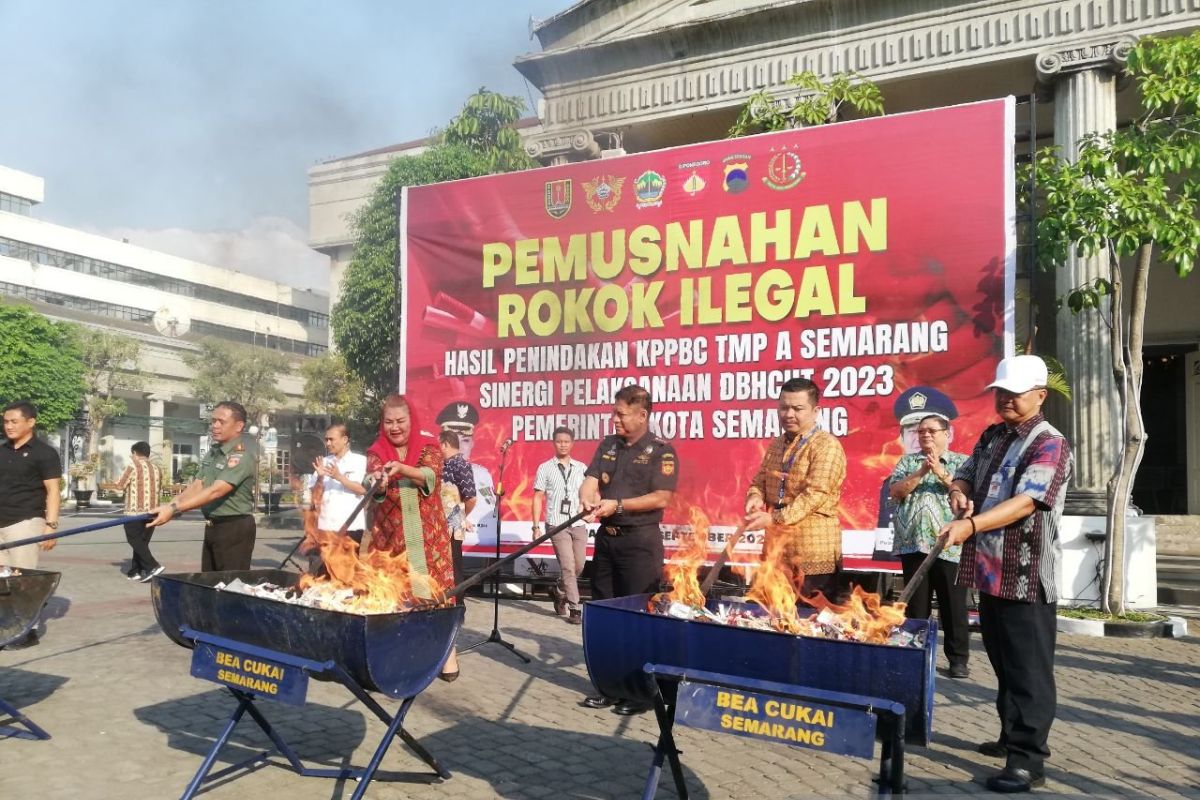 Bea Cukai Semarang musnahkan rokok ilegal senilai Rp2,7 miliar