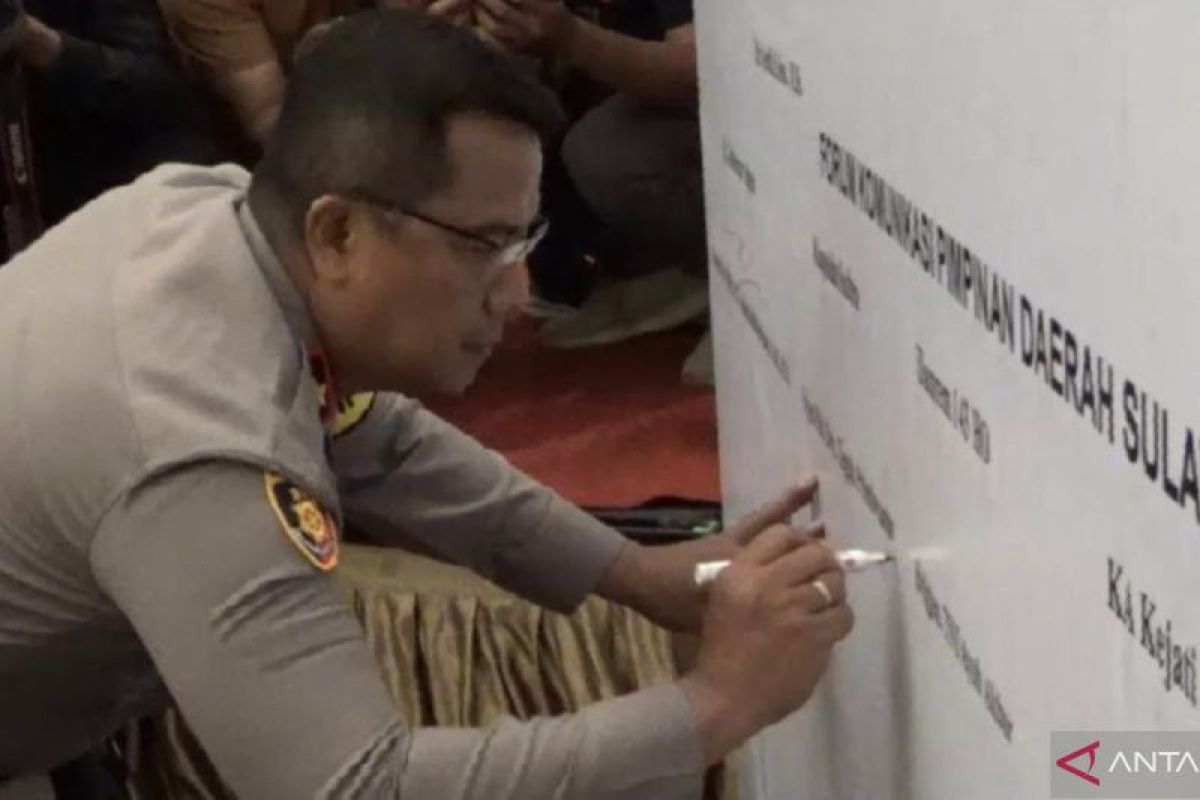 Polda-parpol di Sulawesi Tenggara deklarasi Pemilu Damai 2024