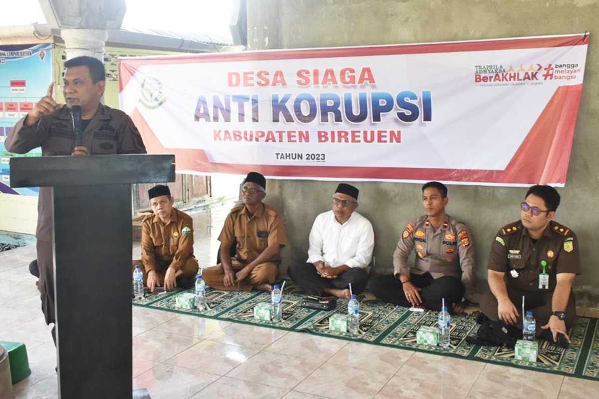 Kejari Bireuen kukuhkan dua gampong jadi desa siaga antikorupsi