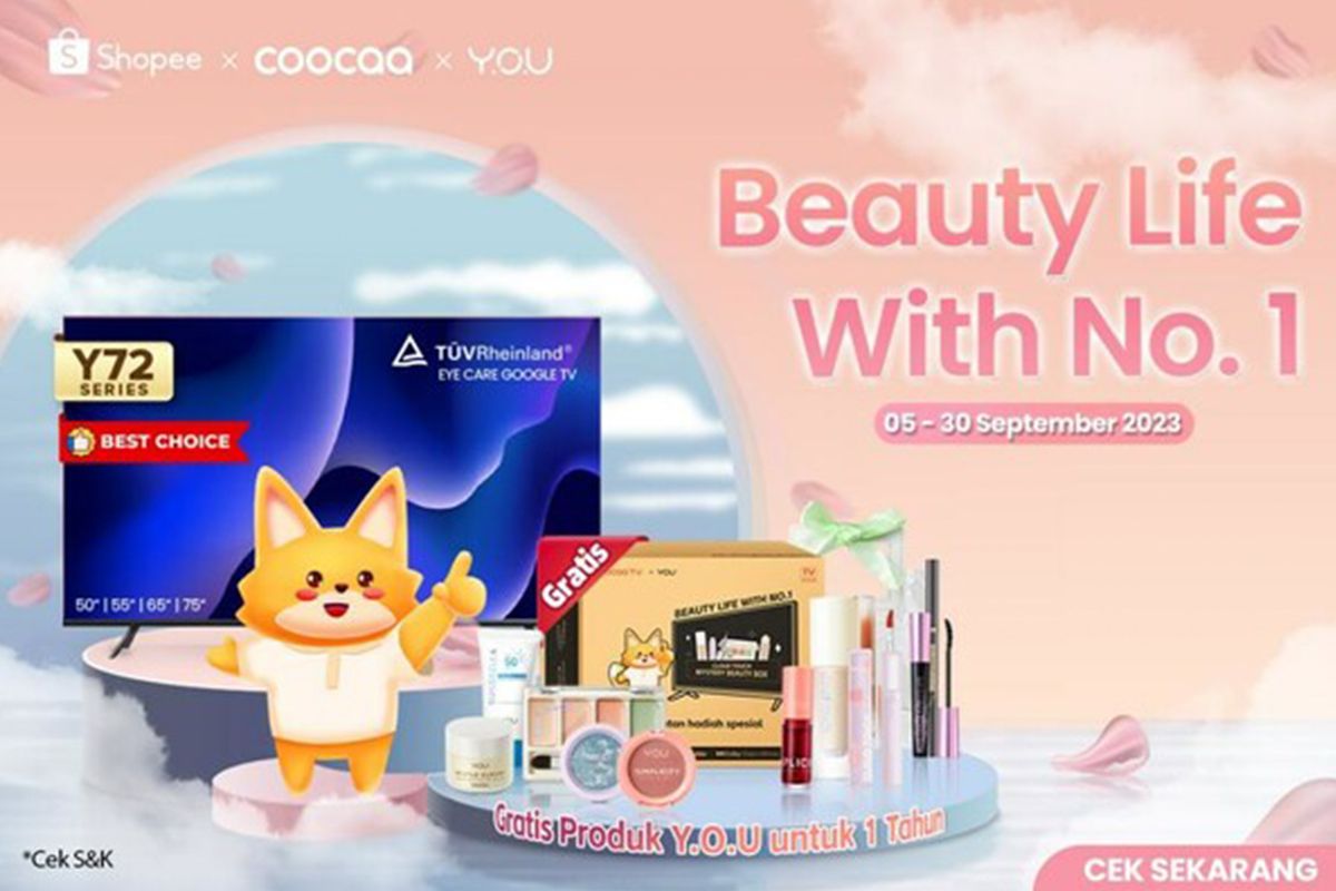 Merek TV No.1 coocaa TV berkolaborasi dengan YOU Beauty