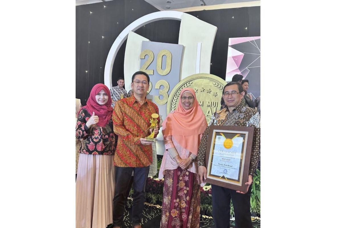 Masako raih penghargaan dariLPPOM MUI Halal Award 2023