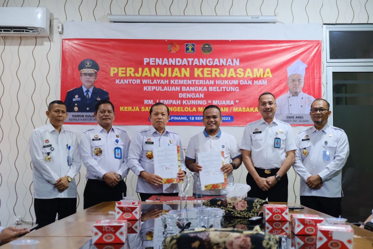 Kemenkumham Babel gandeng RM Lempah Kuning Muara Pangkalpinang beri pelatihan WBP memasak