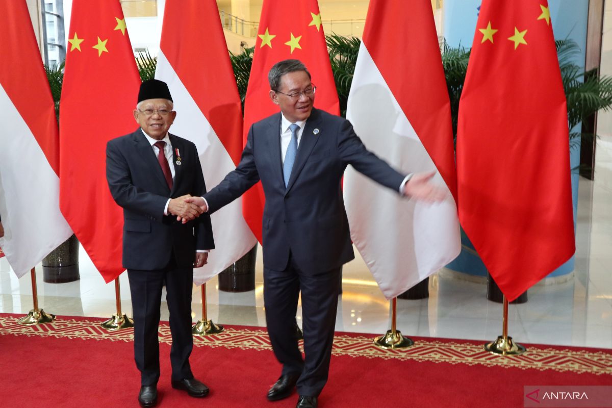 Wapres Ma'ruf Amin bertemu PM Li Qiang promosikan paviliun Indonesia
