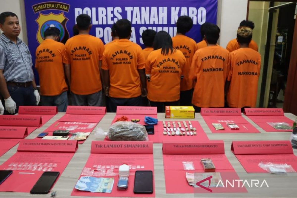Polres Tanah Karo tangkap 14 orang penyalahguna narkoba