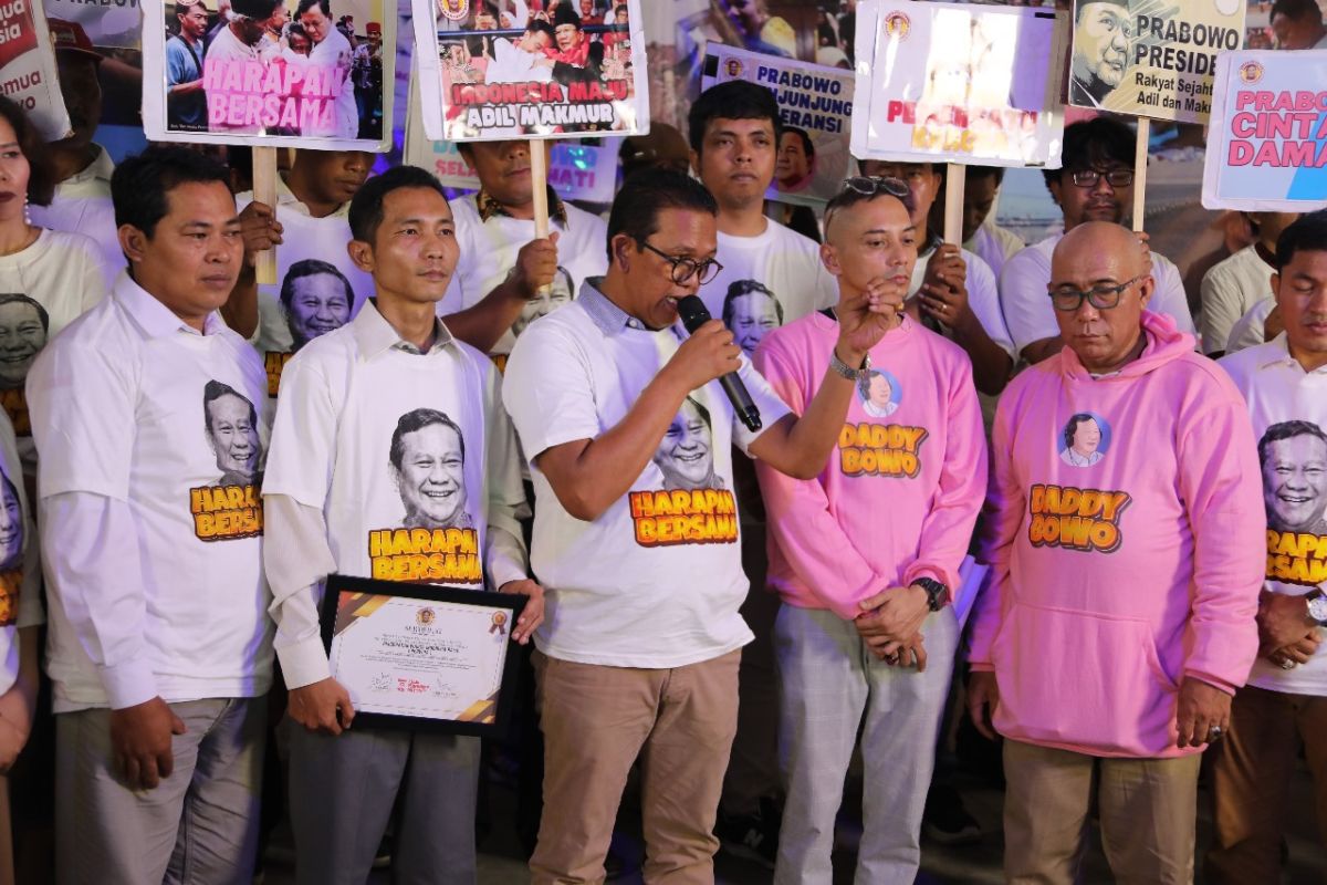 Relawan PERWIRA deklarasi dukung Prabowo di Pilpres 2024