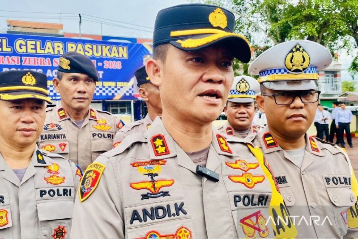 Polres Aceh Barat tindak 1.231 pelanggar selama Operasi Zebra Seulawah 2023