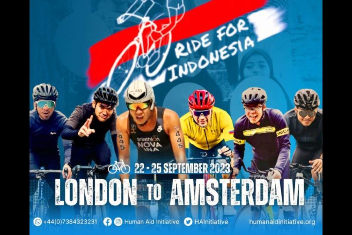 Pesepeda gowes London-Amsterdam galang dana untuk anak yatim Indonesia