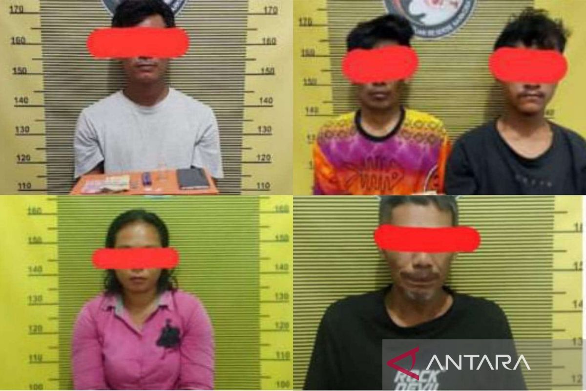 Polisi ungkap lima tersangka kasus narkoba di Sumut