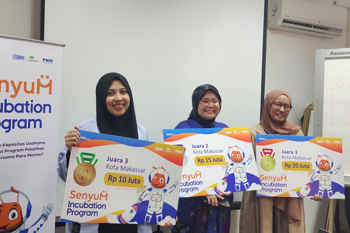 Tiga UMKM meraih modal usaha dalam kompetisi Senyum Inkubasi BRI