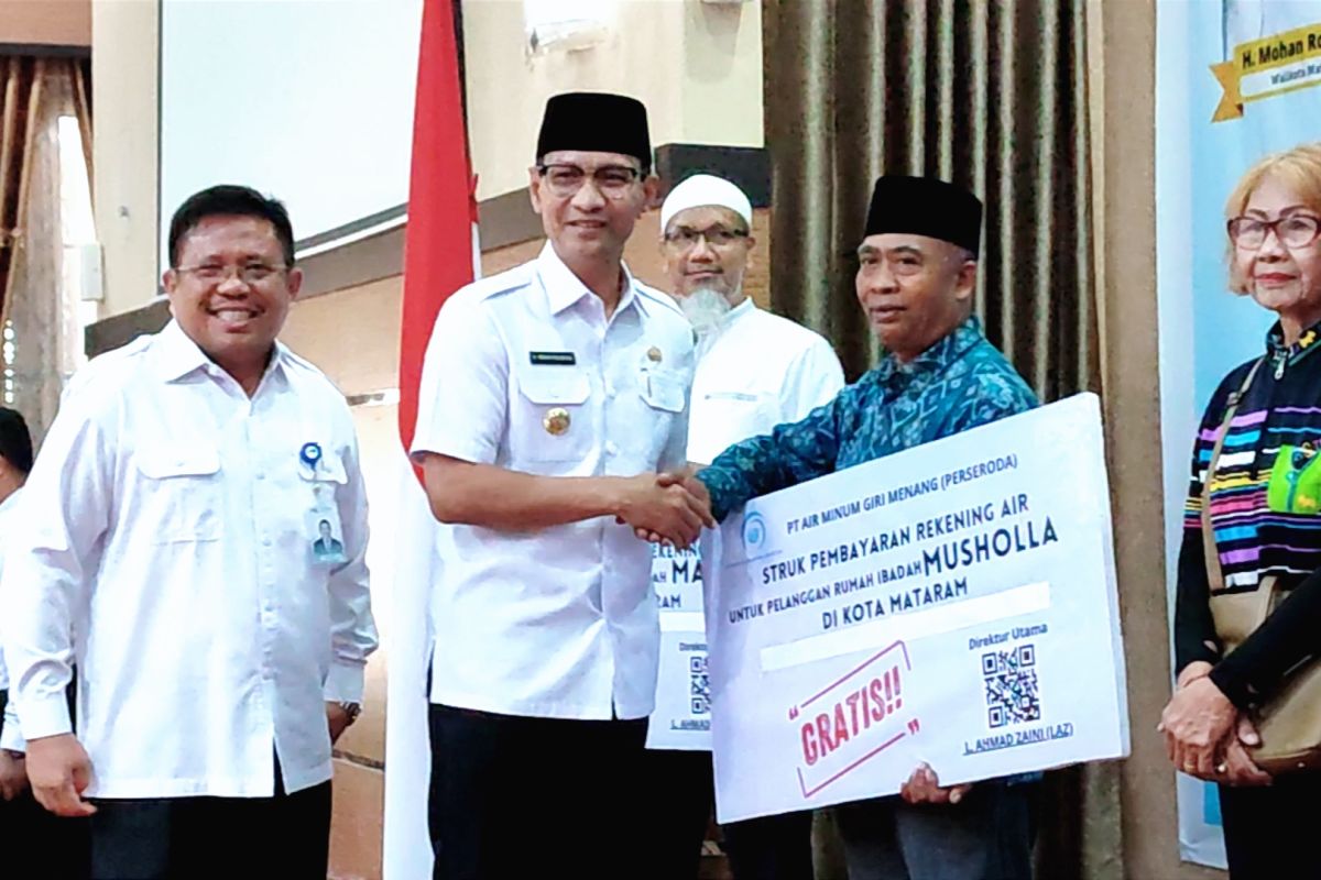 Sebanyak 436 rumah ibadah di Mataram dapatkan program gratis tagihan air