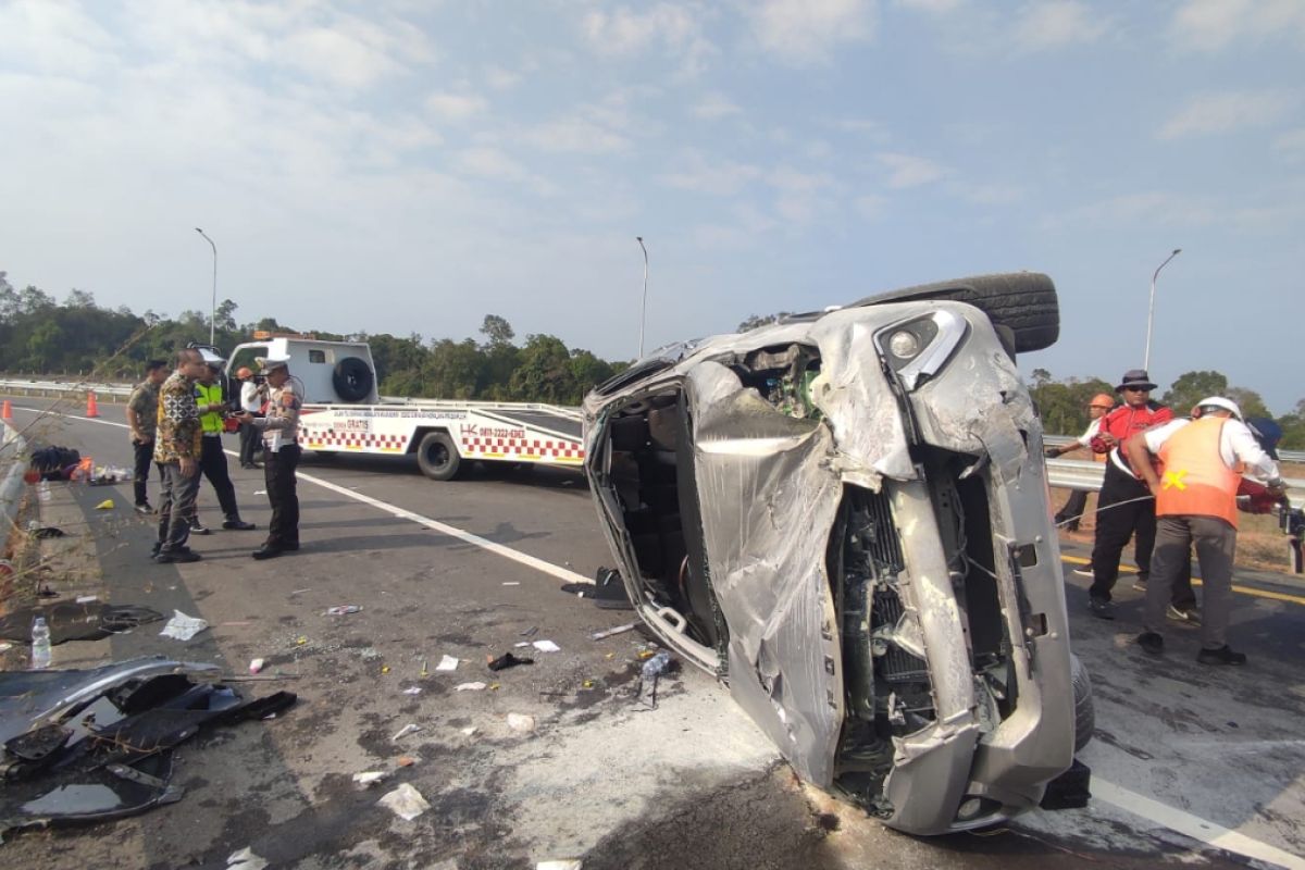 Lima pengurus KONI Kabupaten Ogan Ilir kecelakaan di Tol Indralaya-Prabumulih