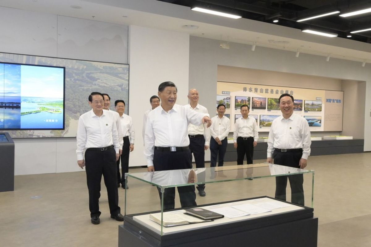 Xi Jinping inspeksi Kota Shaoxing di Provinsi Zhejiang, China timur