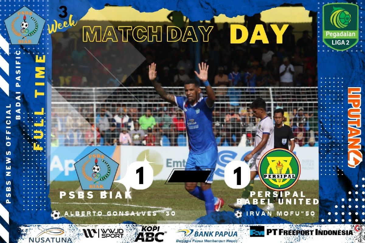 Pertandingan kondusif, laga PSBS vs Persipal imbang 1-1