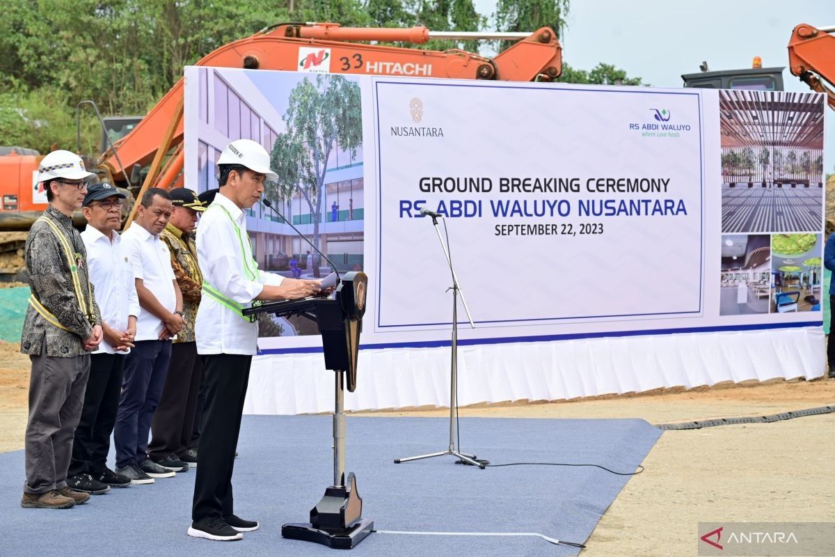Presiden Jokowi "groundbreaking" pembangunan rumah sakit pertama di IKN