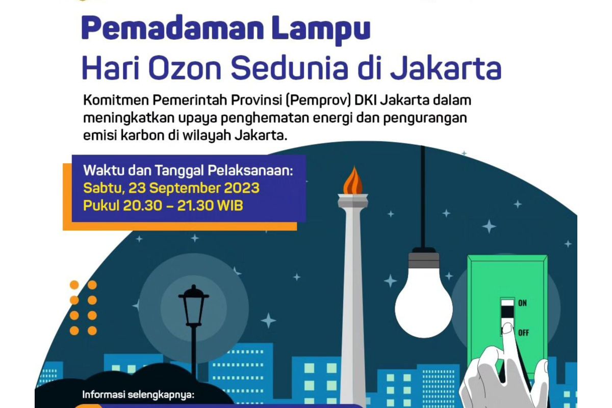 Sabtu malam, DKI padamkan lampu selama satu jam