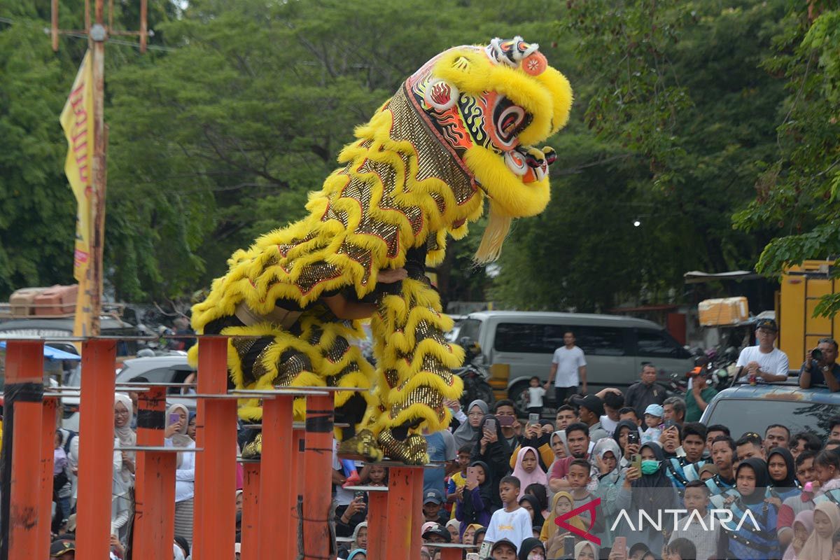 FOTO - Barongsai meriahkan HUT PMI di Aceh